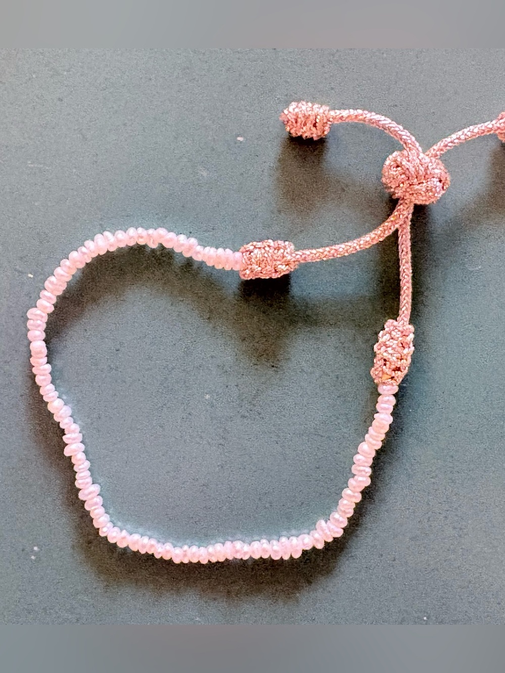 MEW Maayaz MINI JOHER Pearl & Gold Thread Bracelet Adjustable - Picture 6 of 9